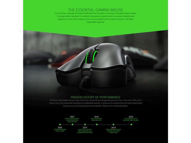 Razer DeathAdder Essential Ergonomic Gaming Mouse with 6400dpi RZ01-00840100