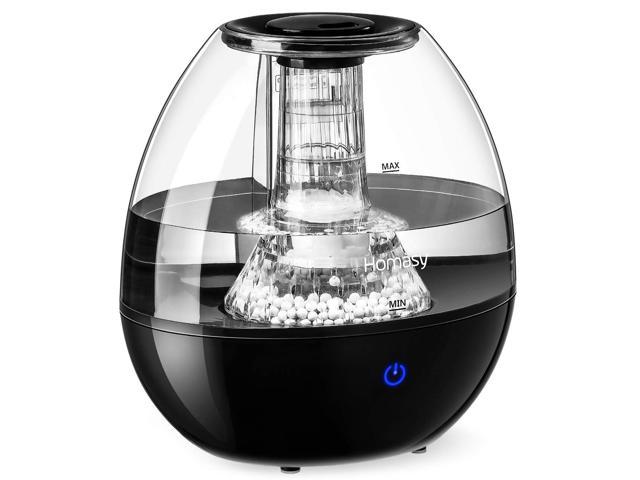 Homasy Humidifiers With Anti Bacteria Stone Ultrasonic Cool Mist Humidifier For Baby Bedroom Vaporizer Humidifying Unit With Whisper Quiet Operation