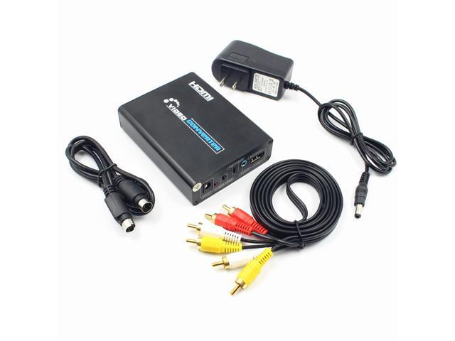 1080P HDMI To 3 RCA AV CVBS Composite S-Video R/L Audio Converter Adapter USA 