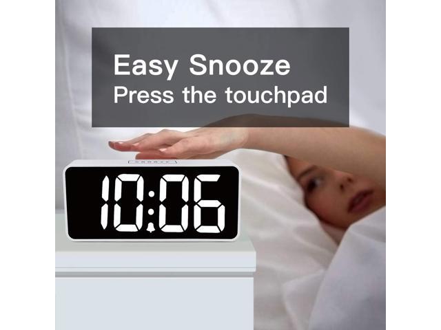 9" Large LED Digital Alarm Clock with USB Port for Phone Charger 0-100% Dimm... 