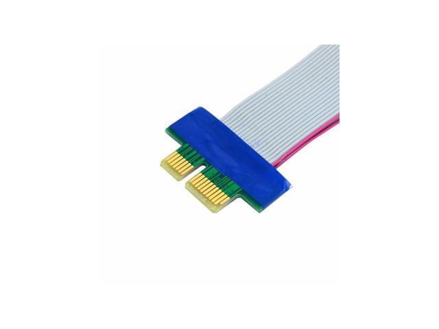Computer Cables PCI-E 1X to 1X Slot Relocate Male to Female Riser Card Extender Flexible Extension Cord Cable Ribbon Wire US, Cable Length: 20cm 