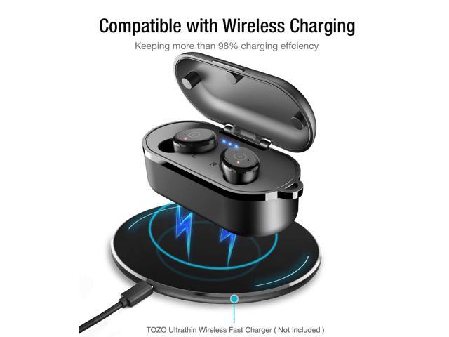 tozo t10 bluetooth 5.0 wireless earbuds with wireless charging case ipx8 waterproof