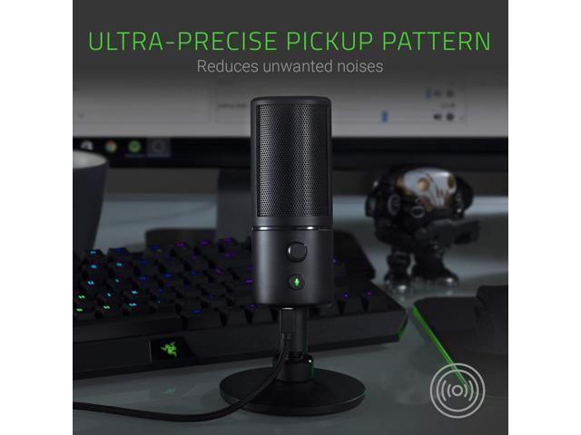 Razer Seiren X Supercardioid Pick Up Pattern Condenser Mic Built In Shock Mount Professional Grade Streaming Microphone Newegg Com