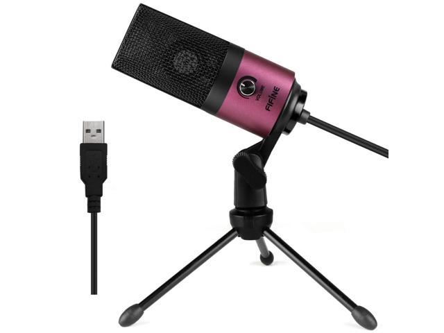 Fifine Usb Podcast Condenser Microphone Recording On Laptop, No 