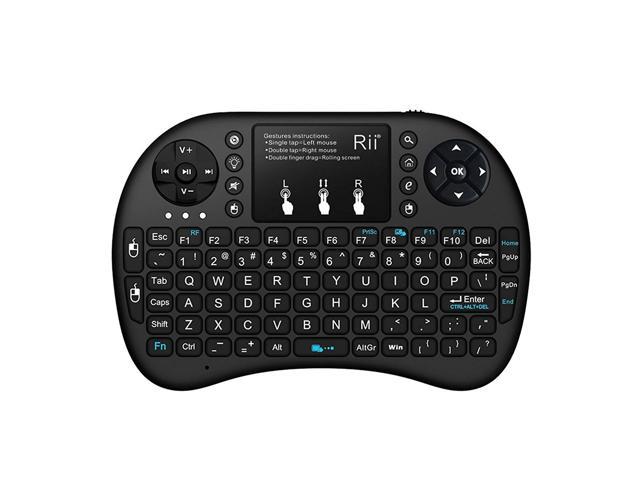 Mini Wireless Keyboard,Rii F8 Wireless 2.4G Keyboard with Touchpad Mouse Combo,IR Learning,Backlit Keyboard Controller for PC,Android TV Box,Linux,Windows 