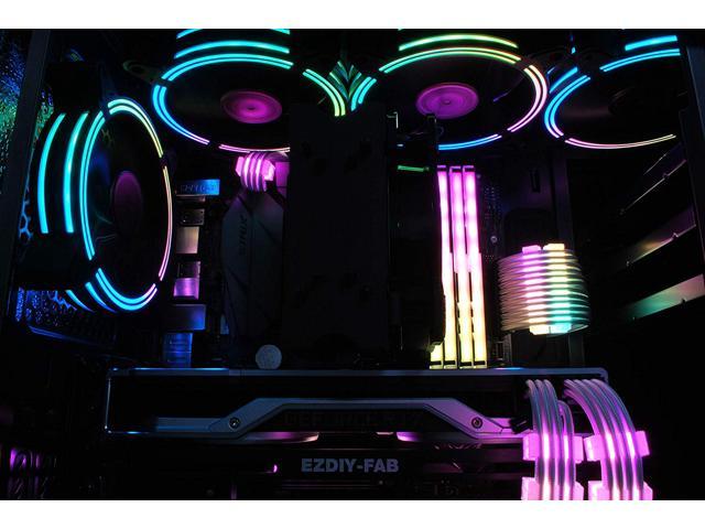 Ezdiy Fab Pack Mm Dual Frame Rgb Pwm Fans For Pc Case Addressable Rgb Case Fan With Fan