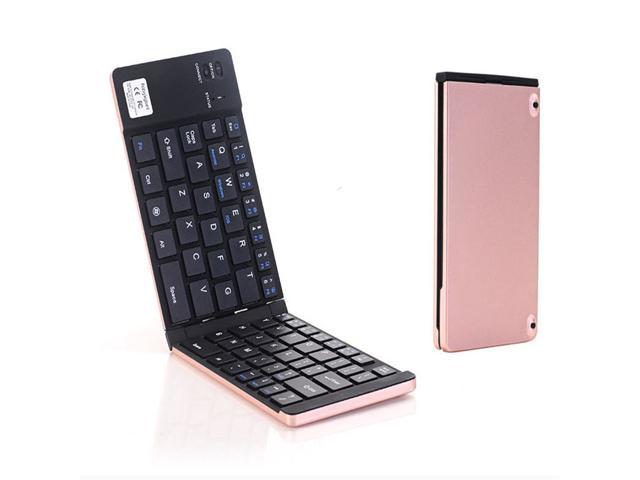 Geyes GK228 Mini 66Keys Foldable Bluetooth Wireless Keyboard,Support Mobile  Phone, Tablet and PC, Compatible With Windows,Android, IOS,Aircraft  Aluminum Alloy-Pink and Black - Newegg.com