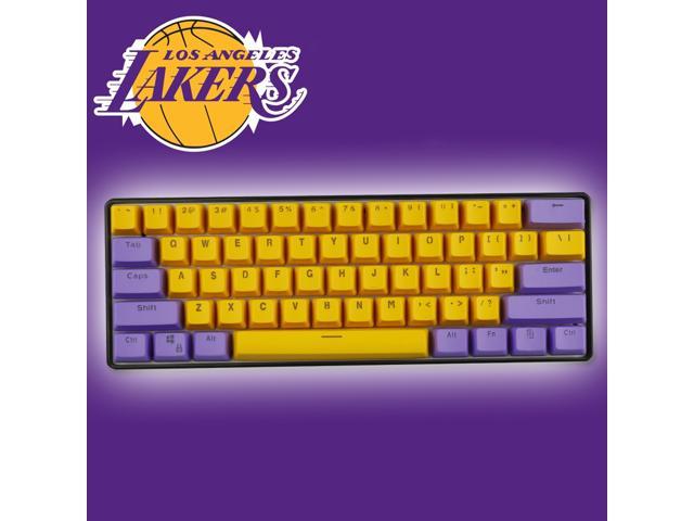 purple and gold keycaps