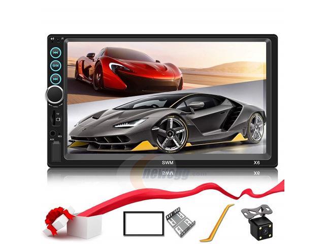 7 inch Double Din Touch Screen Car Stereo Upgrade The Latest Version MP5/4/3 Player FM Radio Video Support Backup Rear-View Camera Mirror Link 