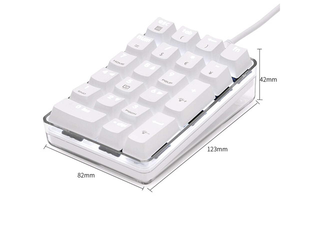 Qisan Mechanical Numeric Keypad GATERON Brown Switch Wired Gaming