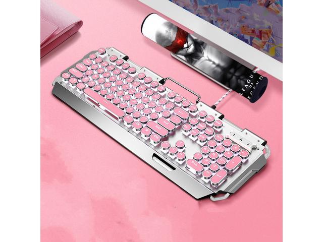 pink keyboard with round keys