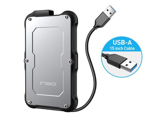 Modderig Vroegst Telemacos ineo 2.5" USB 3.0 Type A Rugged Waterproof Shockproof External Hard Drive  Enclosure for 2.5 inch 9.5mm or 7mm SATA HDD SSD (USB 3.0 Type A) [T2580] -  Newegg.com