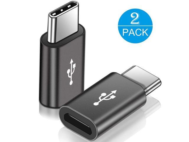 Micro-USB to USB-C Adapter - [2-Pack] Fast Charge and Convert Data via OTG