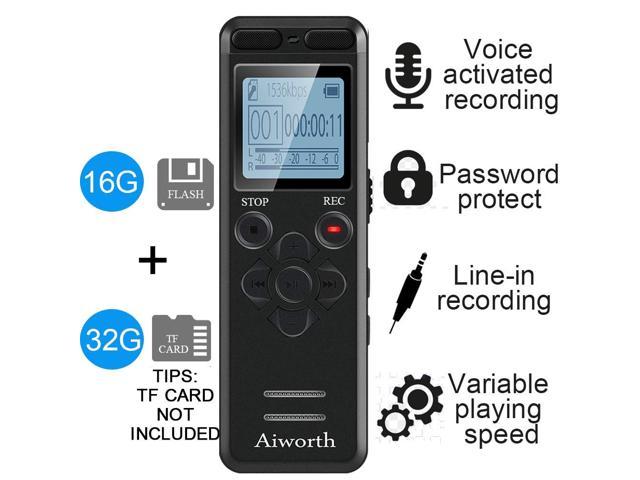 Voice Activated Recorder with MP3 Player 8GB Digital Audio Sound PCM Dictaphone 