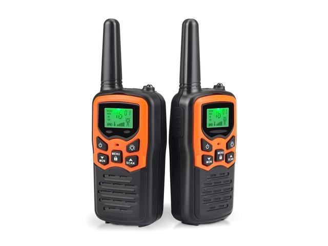 Professional Rechargeable Walkie Talkies,MOICO Long Range Two Way Radios for Adults up to 5 Miles in Open Area,Handheld Talkies Talky with 22 Channels FRS/GMRS VOX Scan LED Flashlight Green 