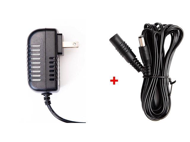 Omnihil 2.5 Meter Long 5V 0.5A 2A 500mA 2000mA AC/DC Adapter with 10FT Extension Cord with 3.5 Meter Long x 1.35 Meter Long Plug 18 Total Length