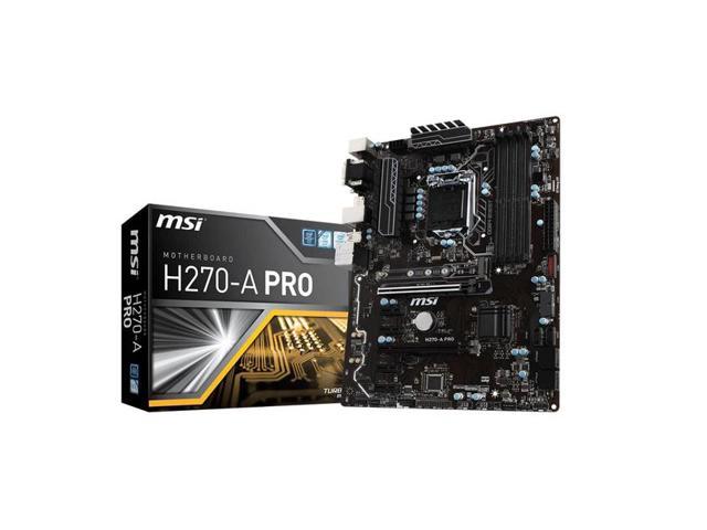 MSI H270-A PRO LGA1151/ Intel H270/ DDR4/ 2-Way CrossFireX/ SATA3 & USB 3.1/ M.2/ A&GbE/ ATX Motherboard