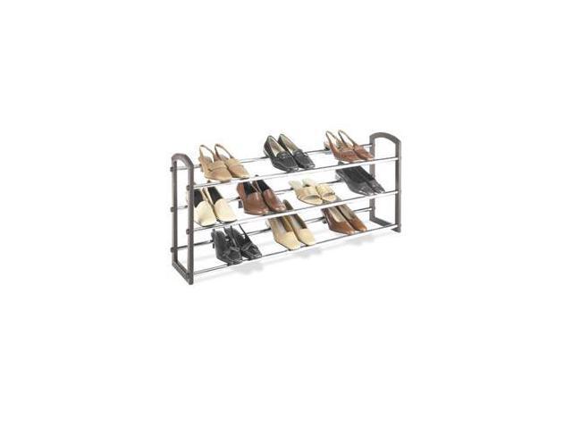 Chrome Expandable Shoe Rack Up To 15 Pairs By Whitmor Newegg Com