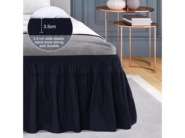Details about   Bed Skirt Solid 16.1''Drop Dust Ruffle Home Decor Detachable Elastic Single 