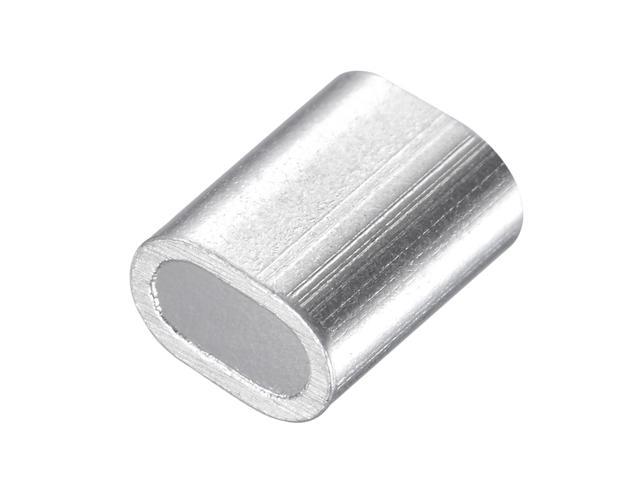 50x Cable Crimp Sleeve Silver 304 Stainless Steel for 1/16'' Diameter Wire Rope 