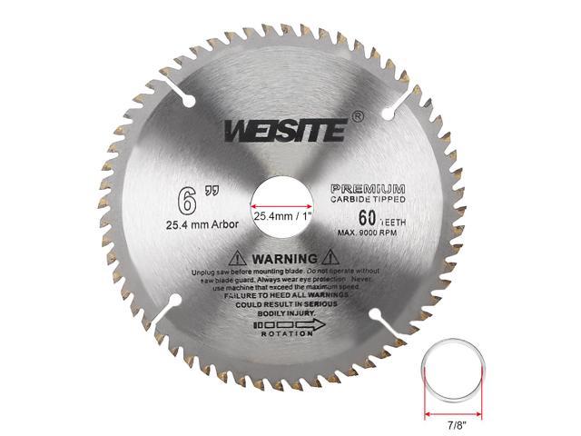 6" 150mm Carbide Tip Circular Saw Blade Cutter Tool for Cutting Wood 1" Hole 60T
