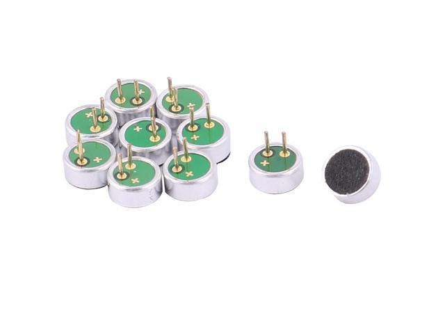 10pcs Brand New Mini MIC Capsule Electret Condenser 2 Pins B.ch