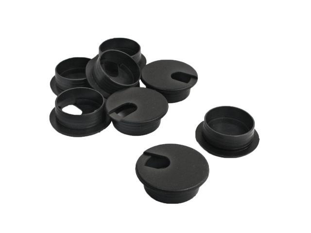 Black Round Plastic Computer Desk Cable Grommet Hole Cover 35mm 8pcs Black Round Plastic Computer Desk Cable Grommet Hole Cover 35mm 8pcs