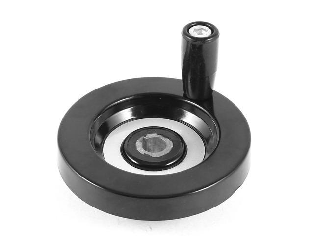 1 Pcs Black Lathe Milling Machine Rear Ripple Hand Wheel Revolving Handle 