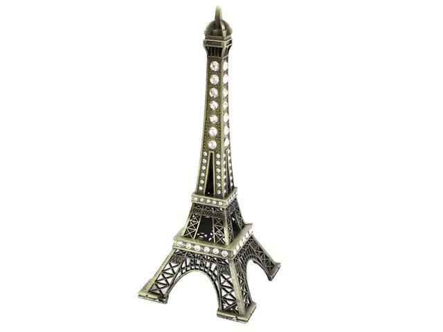 18cm Vintage Alloy Bronze Paris Eiffel Tower Figurine Statue Model Fashion Decor 