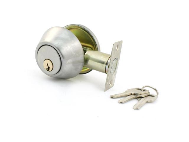 silver door knob with lock