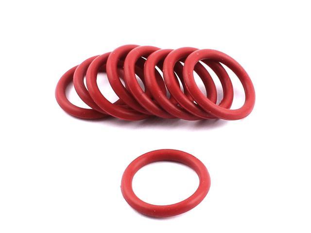 10 Pcs Red Rubber Oil Filter Seal O Rings Gaskets 8mm x 3mm x 2.5mm 