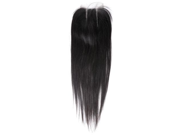 Unique Bargains12 4x4 Front Top Invisible Lace Closure Three Part