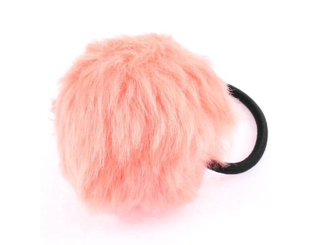 Fluffy Faux Fur Decor Stretchy Band Hair Tie Ponytail Hairband For