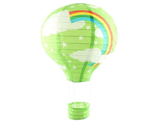 Paper Rainbow Pattern Lightless Hanging Decoration Hot Air Balloon