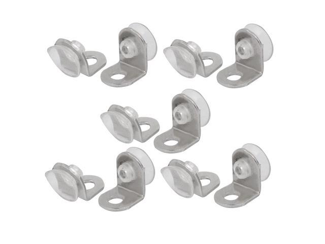 10pcs Shelf Support Glass Shelf Right Angle Fixing Clip Bracket with Suction Cup Bracket Corner Brace