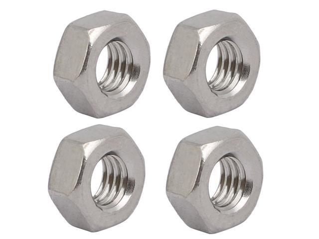 4pcs M6 x 1mm Step Metric Thread 304 Stainless Steel Hexagon Nuts on The Left