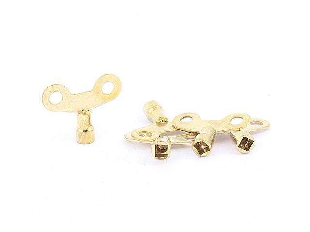 6mm X 6mm Square Socket Hole Water Tap Faucet Key Knob Switch Gold