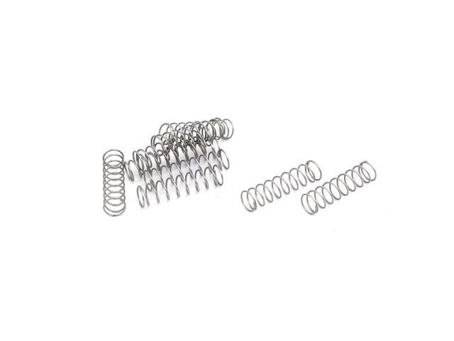 0.5mmx5mmx5mm 304 Stainless Steel Compression Springs Silver Tone 10pcs 
