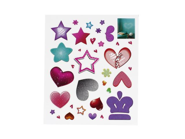Unique Bargains 34 In 1 Hearts Star Shape Glow In Dark Room Wall