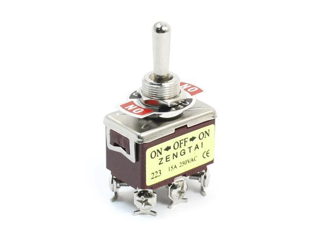 AC 380V 10A ON/OFF/ON 3 Positions 12 Pin Latching Toggle Switch 4PDT AD 