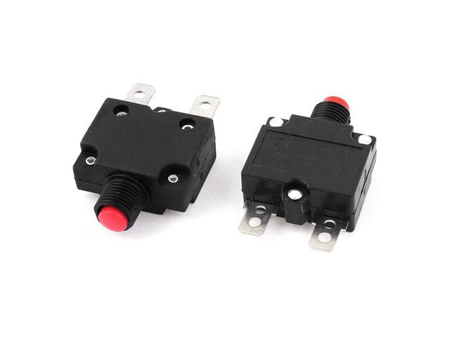 2pcs AC125/250V 15A Push Reset Button Circuit Breaker Thermal Overload Protector