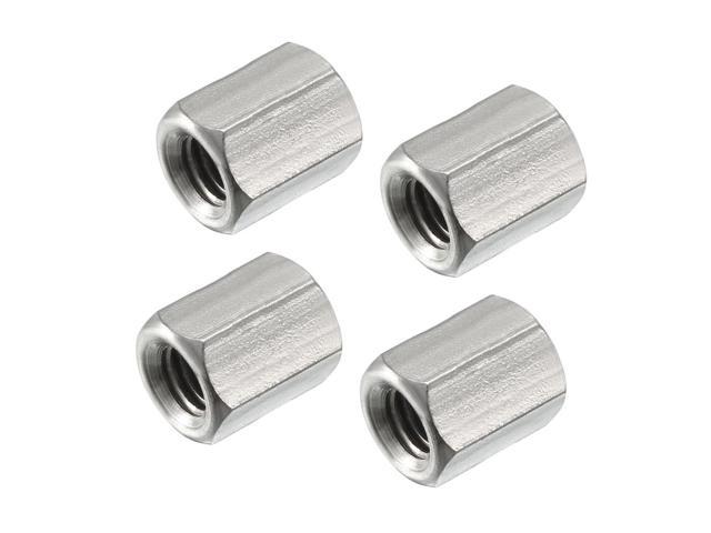 M5-M10 Metric Long Rod 304 Stainless Steel Hex Coupling Nut Connector 4-Pack 