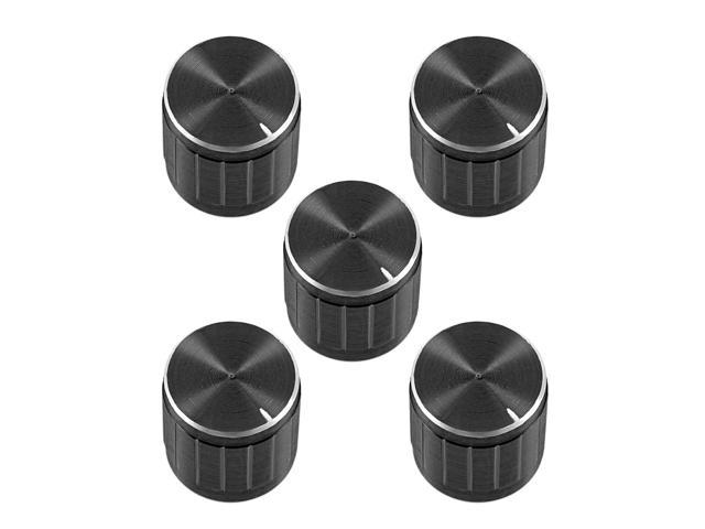 10Pcs 6mm Insert Shaft 16 x 16mm Aluminum Alloy Potentiometer Rotary Knob Pots