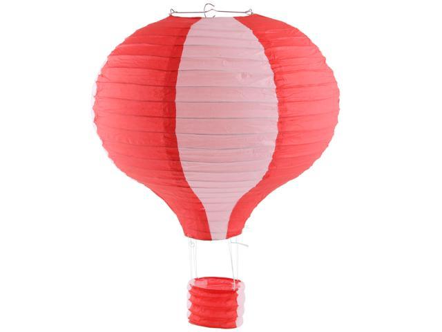 Paper Lightless Hanging Diy Decor Hot Air Balloon Lantern Red