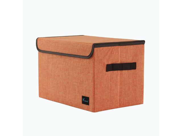 Storage Bin With Lid Foldable Storage Cube Basket With Handles