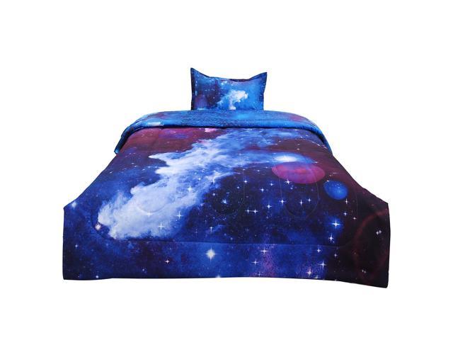 Blue Comforter Sets 3d Space Themed, Space Themed Twin Bedding