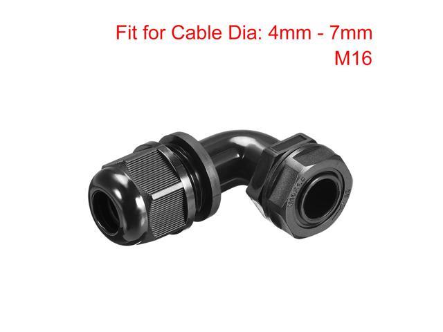 M16 IP68 Nylon Cable Gland with Locknut IP68 Waterproof Black Grey White or Red 