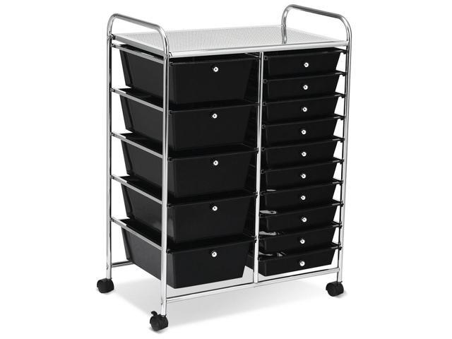 15 Drawer Rolling Organizer Cart Utility Storage Tools Scrapbook