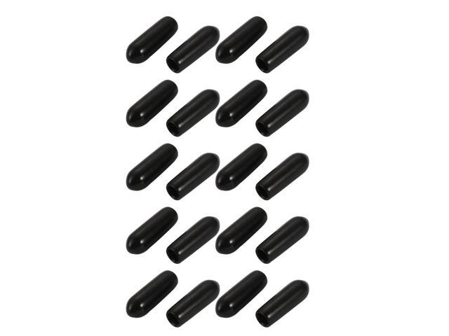 20pcs 4mm Inner Dia PVC Flexible Vinyl Cap Screw Thread Protector Cover ...