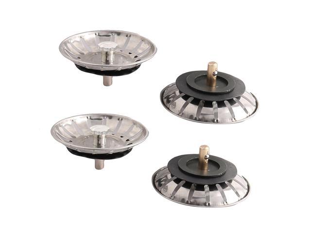 Household Kitchen Metal Filter Sink Drain Strainer Stopper Silver Tone 4 Pcs - Newegg.com
